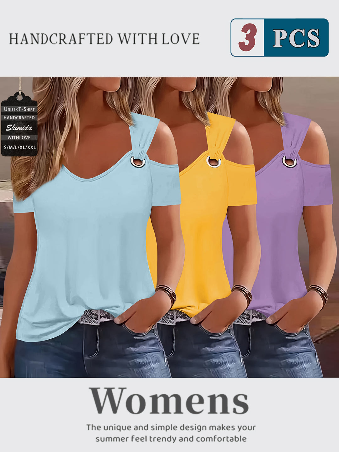 Abigail™ | Off‑the‑Shoulder Short‑Sleeve Tee Set