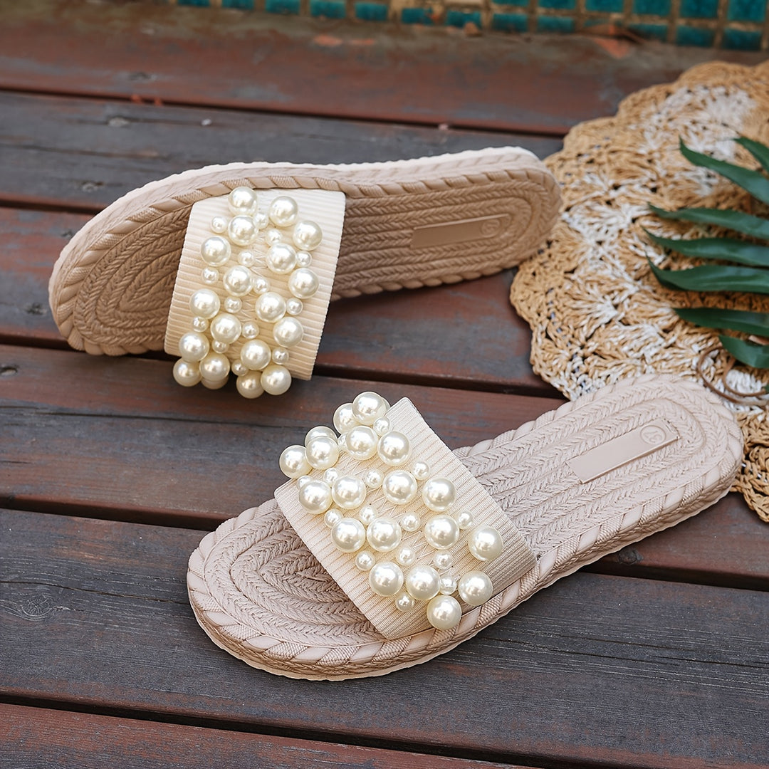 Claire™ | Lightweight Pearl Slide Sandals
