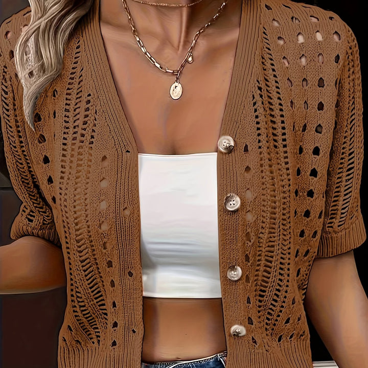 Sophie™ | Elegant V‑Neck Knitted Cardigan