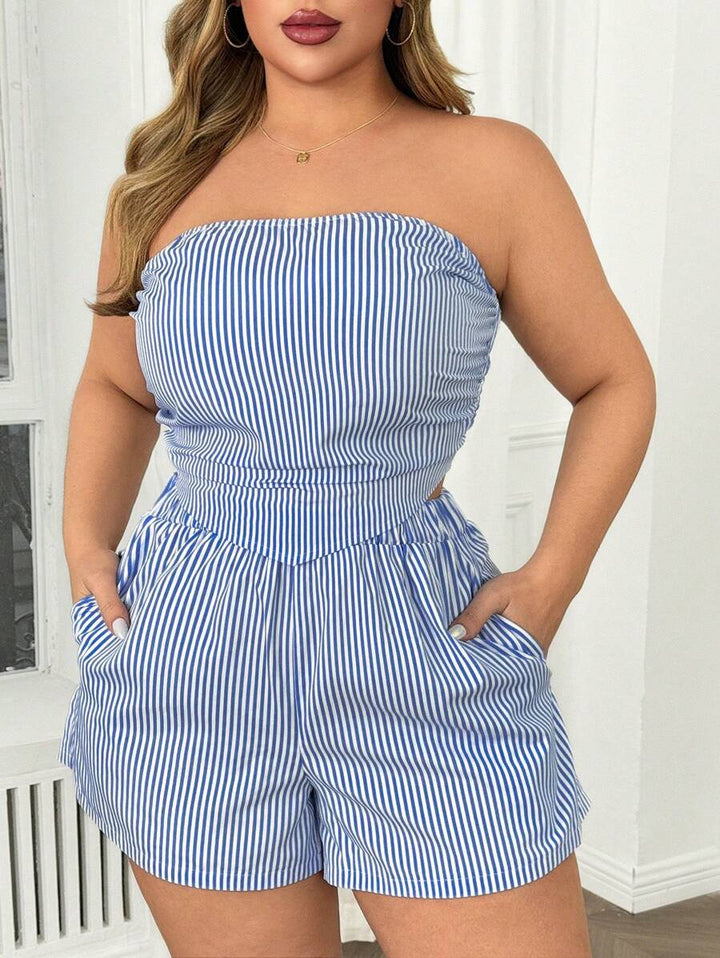 Ruth™ | Classic Striped Crop Top & Shorts Set