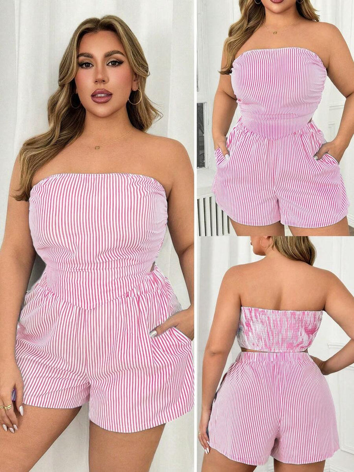 Ruth™ | Classic Striped Crop Top & Shorts Set