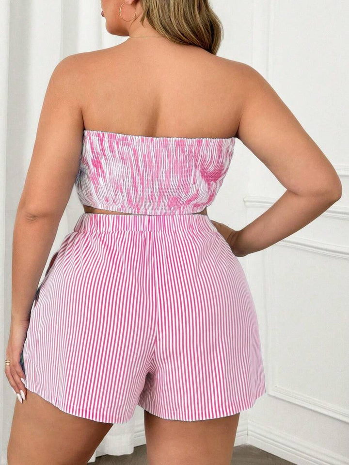 Ruth™ | Classic Striped Crop Top & Shorts Set