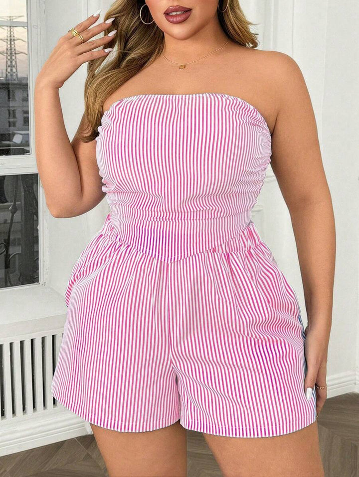 Ruth™ | Classic Striped Crop Top & Shorts Set