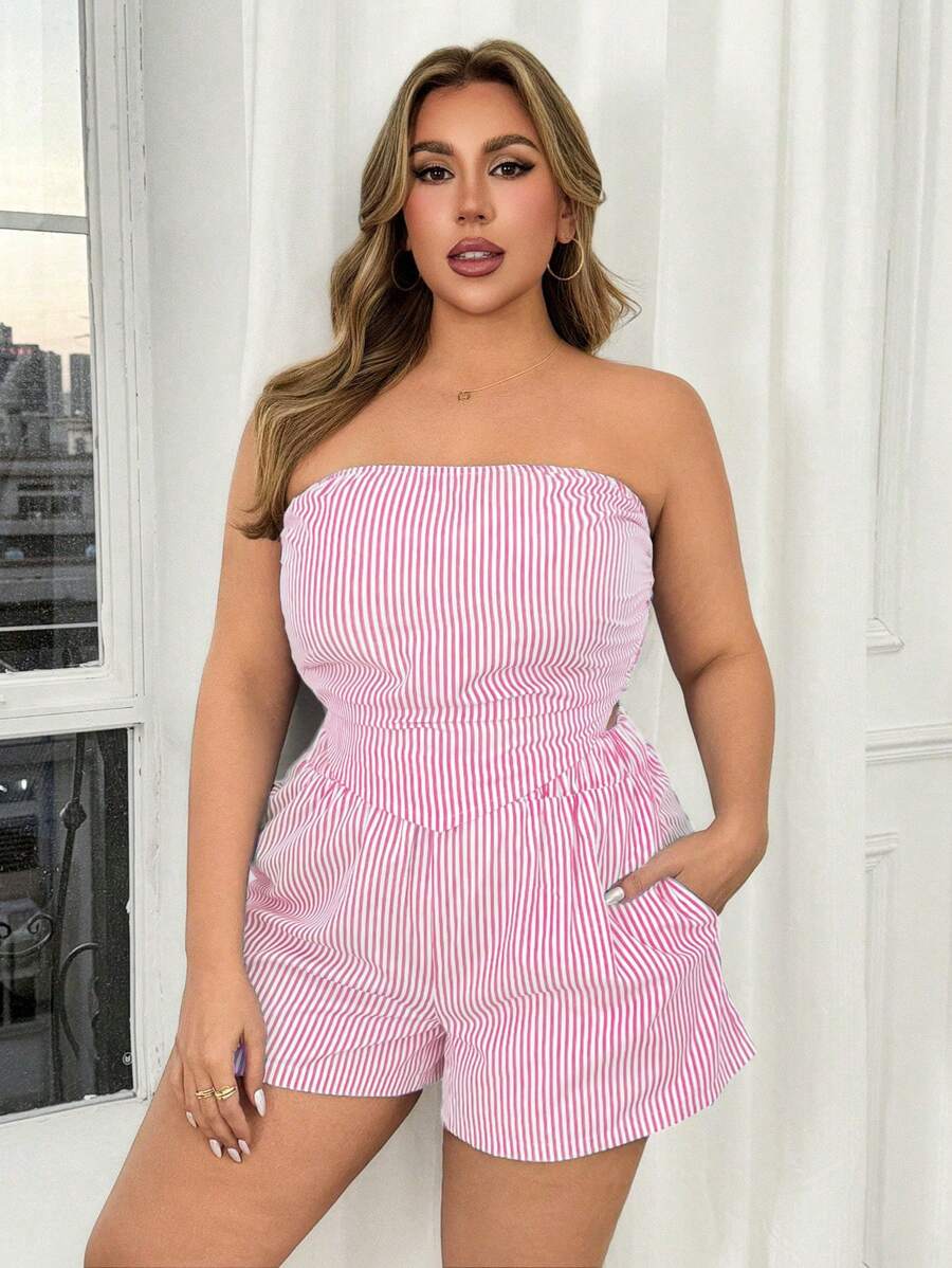 Ruth™ | Classic Striped Crop Top & Shorts Set