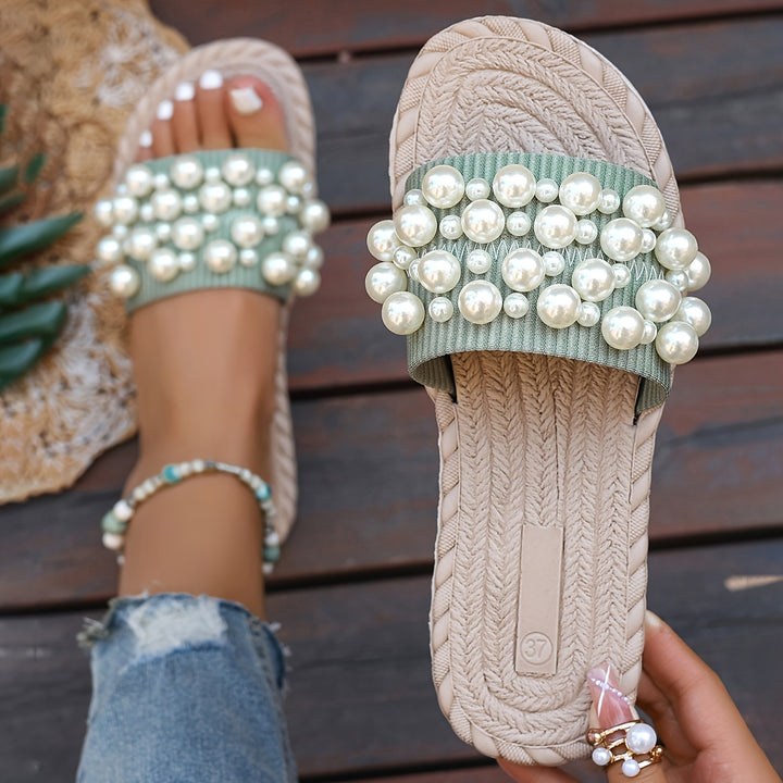 Claire™ | Lightweight Pearl Slide Sandals