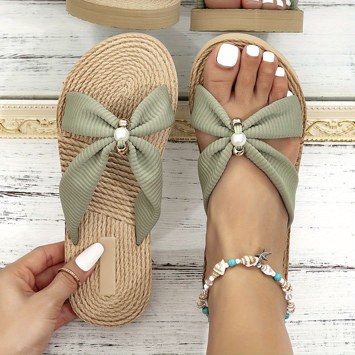 Lena™ | Pearl Accent Summer Slides