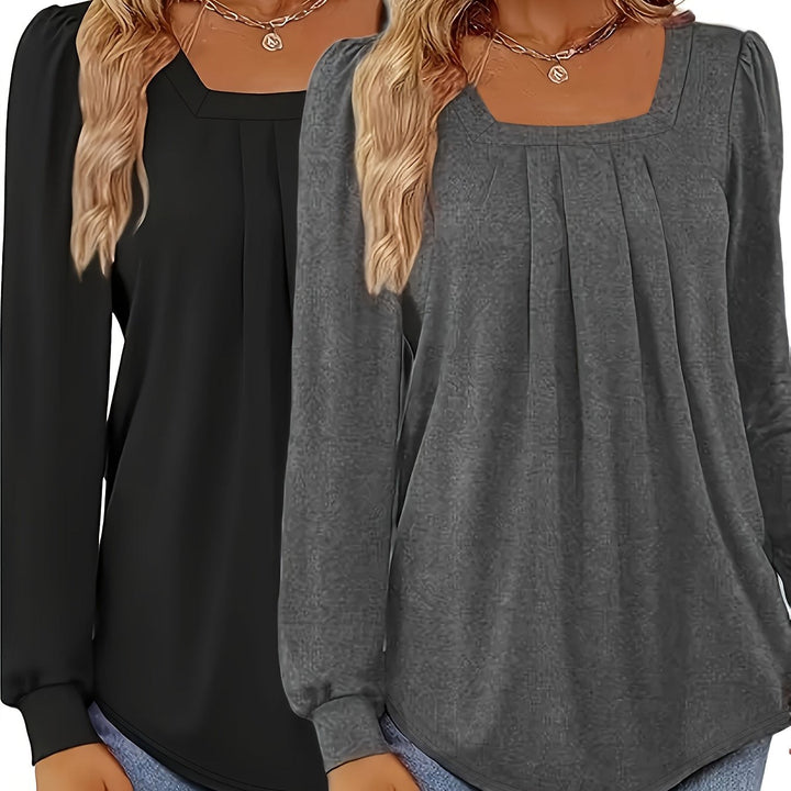 Vivian™ | Soft Long‑Sleeve Blouse