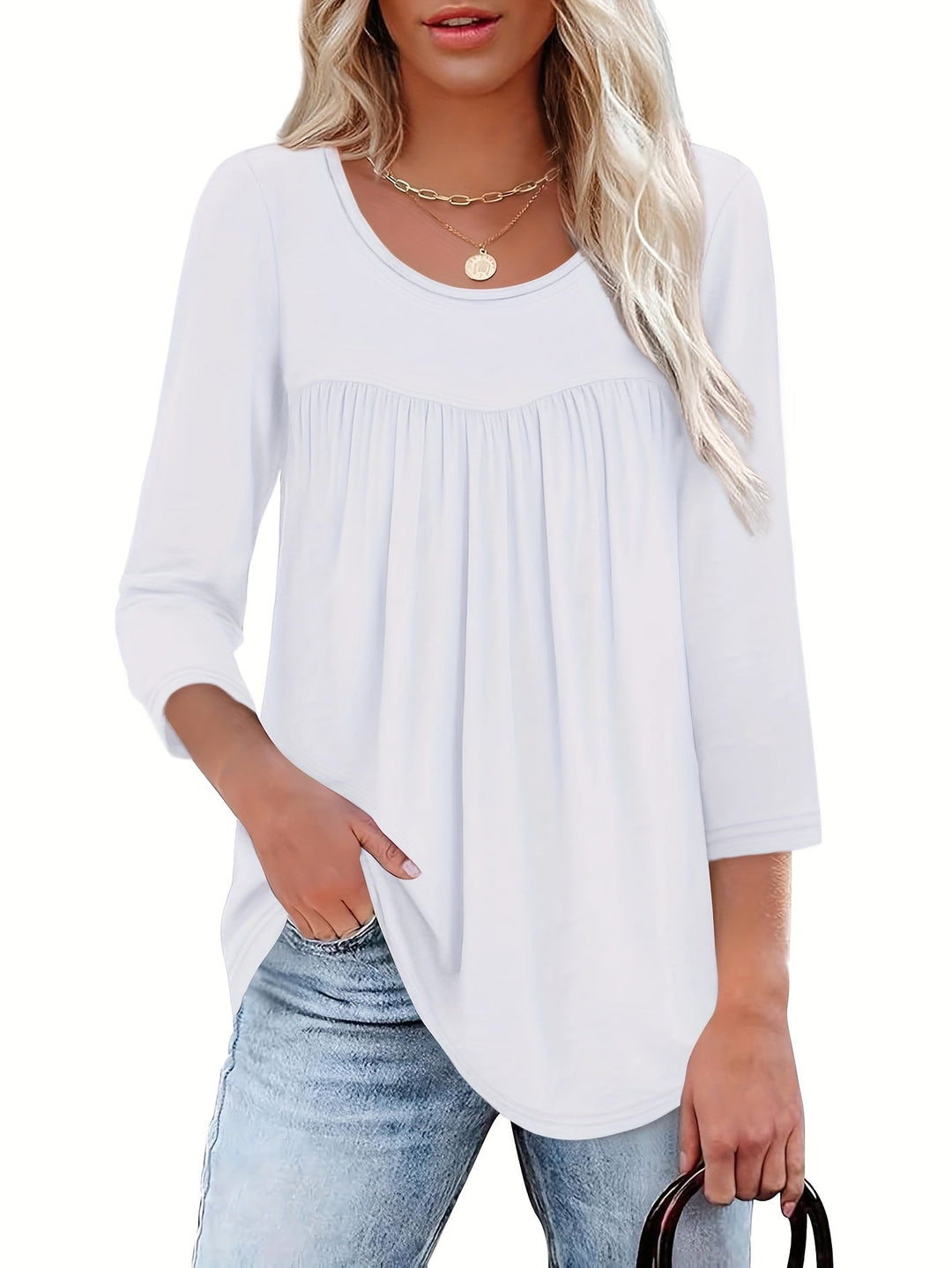 Ellen™ | Effortless 3/4‑Sleeve Top