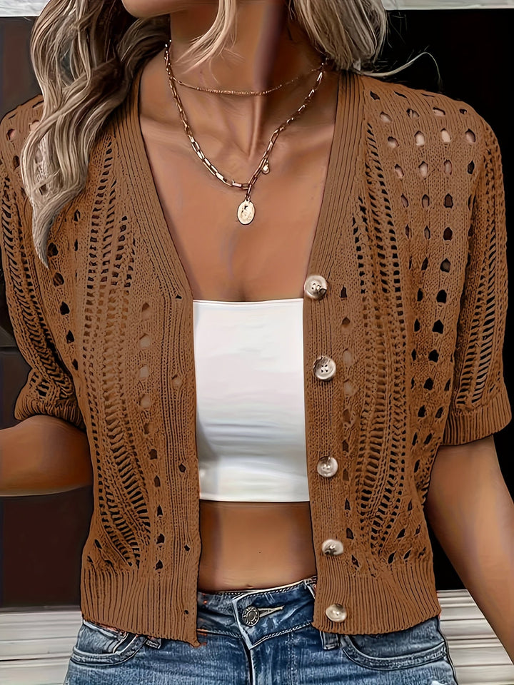 Sophie™ | Elegant V‑Neck Knitted Cardigan