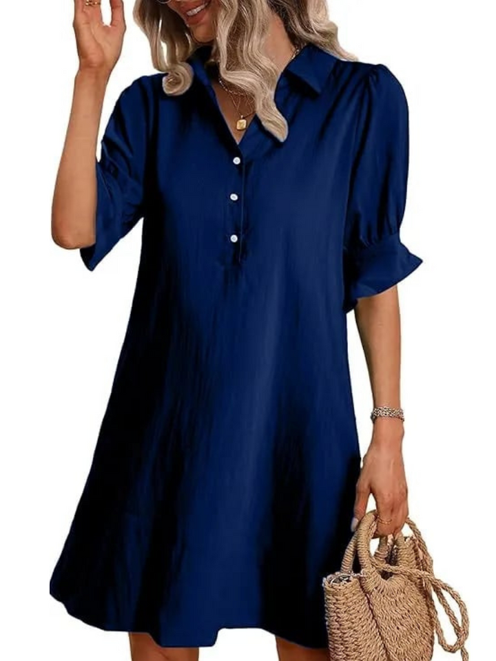 Vilma | Graceful Button Shirtdress