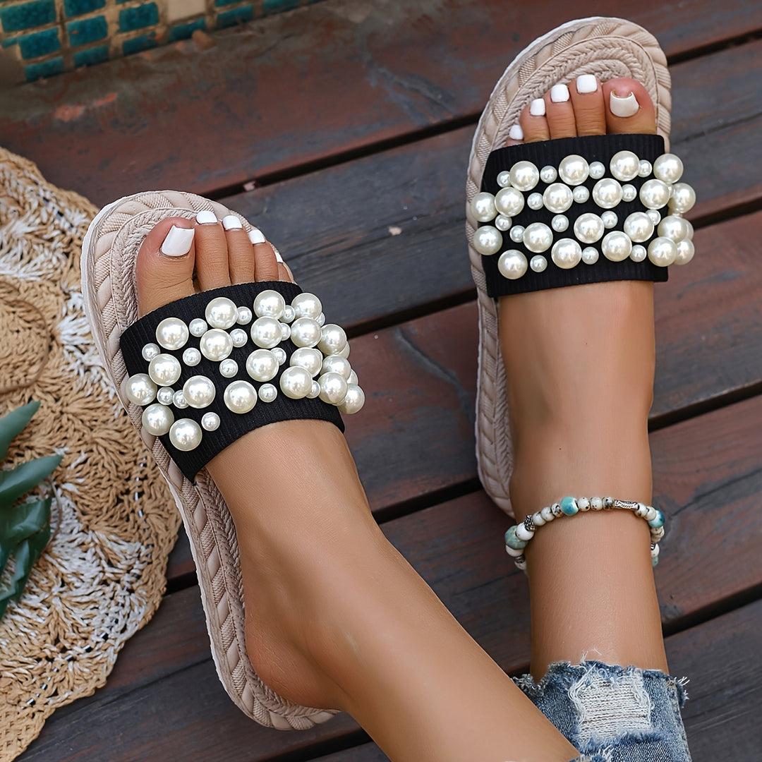 Claire™ | Lightweight Pearl Slide Sandals
