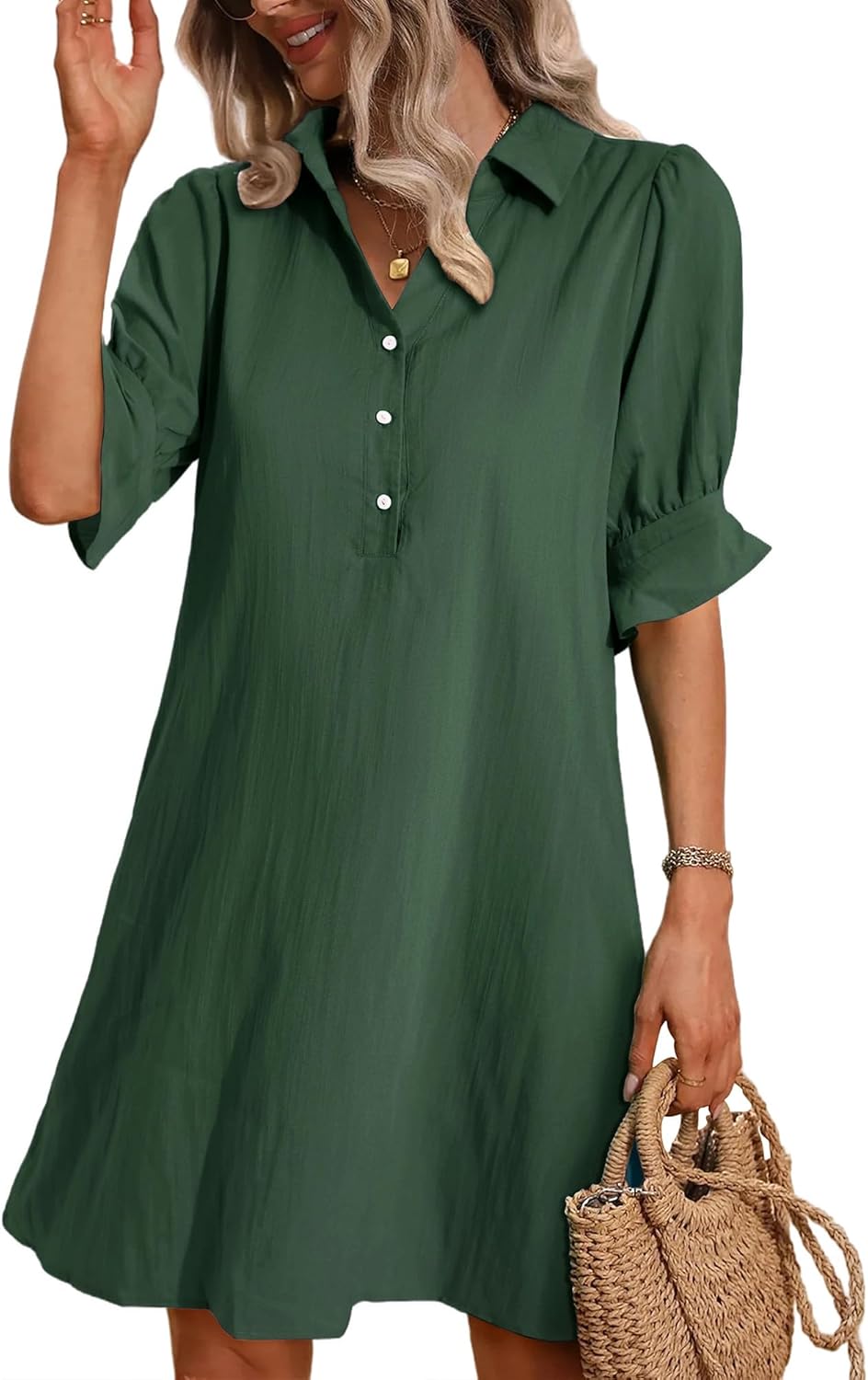 Vilma | Graceful Button Shirtdress