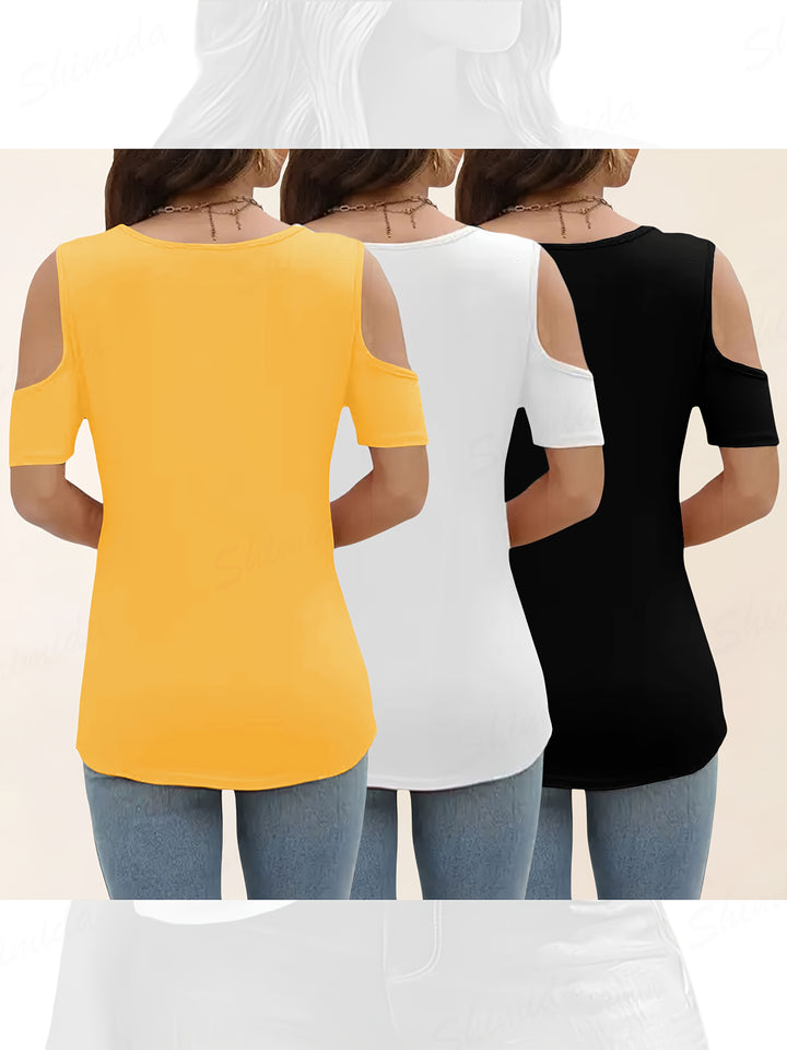 Abigail™ | Off‑the‑Shoulder Short‑Sleeve Tee Set