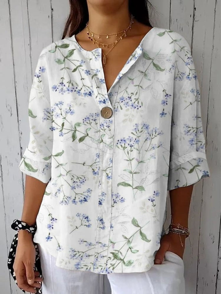 Mayka | Blooming V-Neck Top