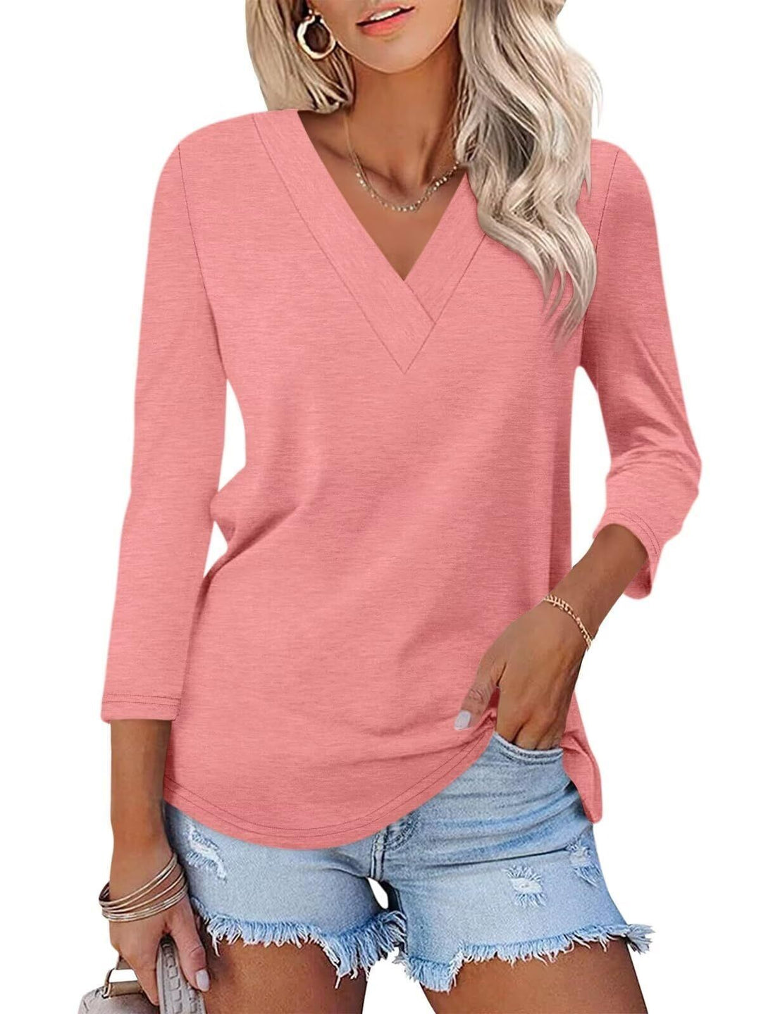 Mika | Classic V-Neck Tee