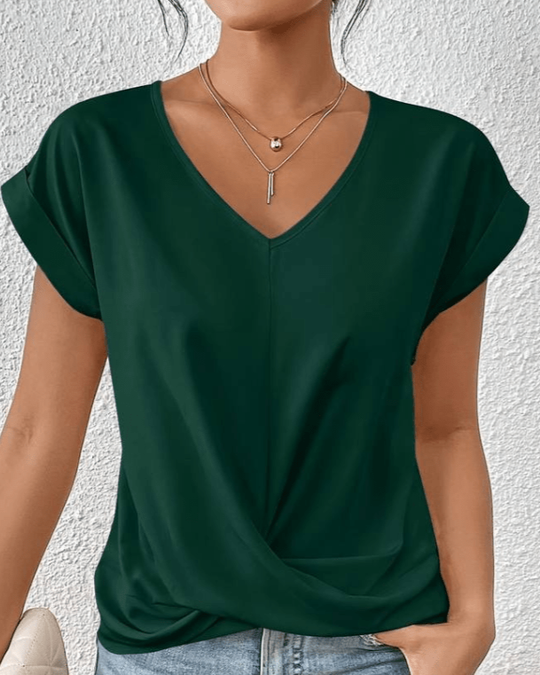 Lenora™ | Elegant V-Neck Top