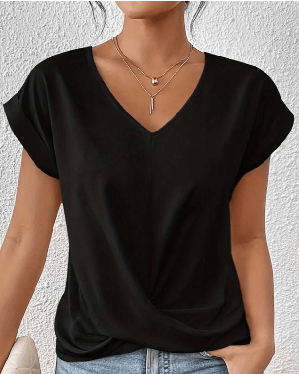 Lenora™ | Elegant V-Neck Top