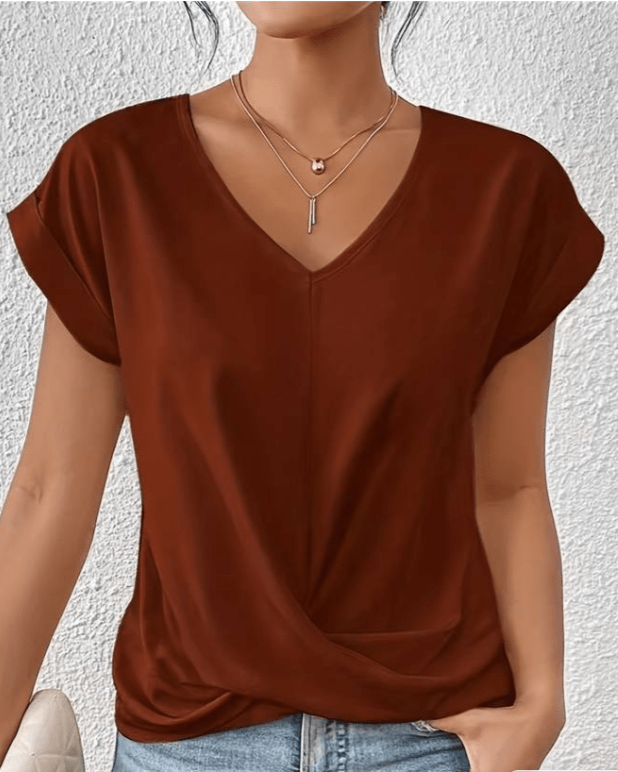 Lenora™ | Elegant V-Neck Top