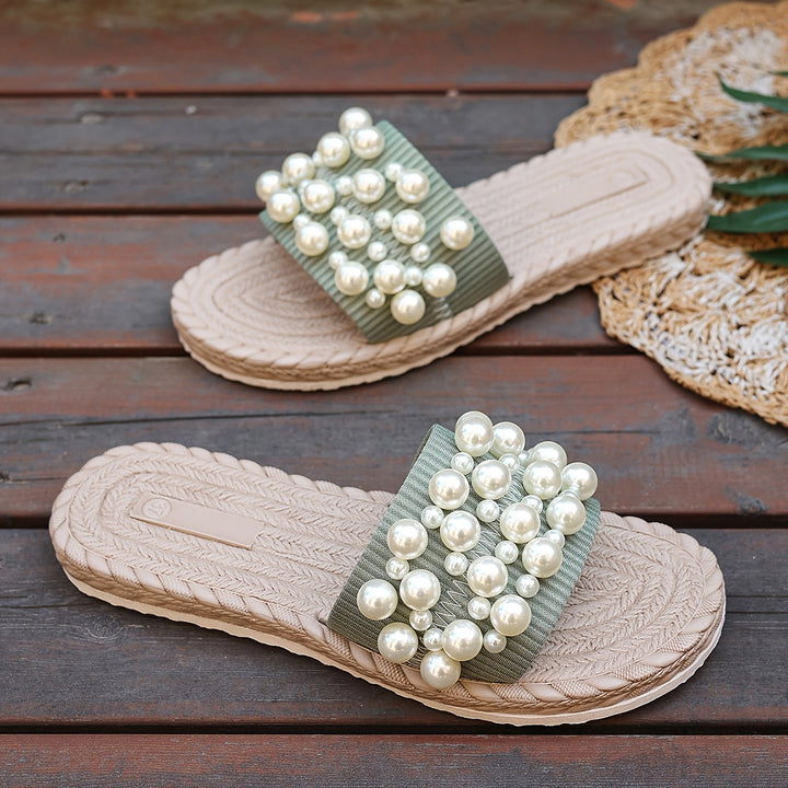 Claire™ | Lightweight Pearl Slide Sandals