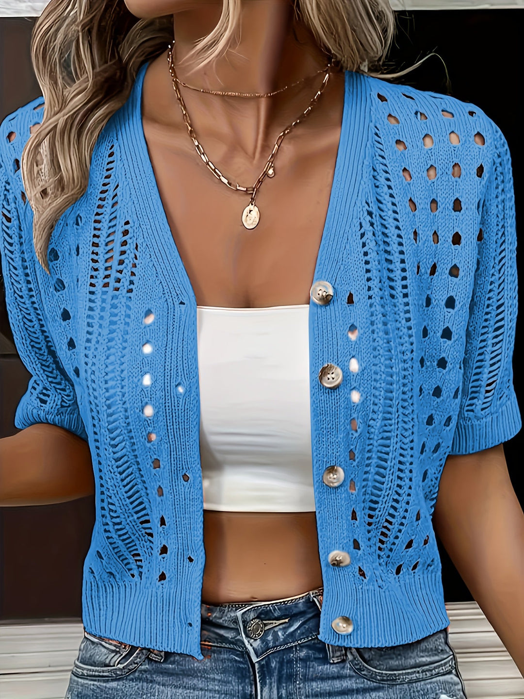 Sophie™ | Elegant V‑Neck Knitted Cardigan