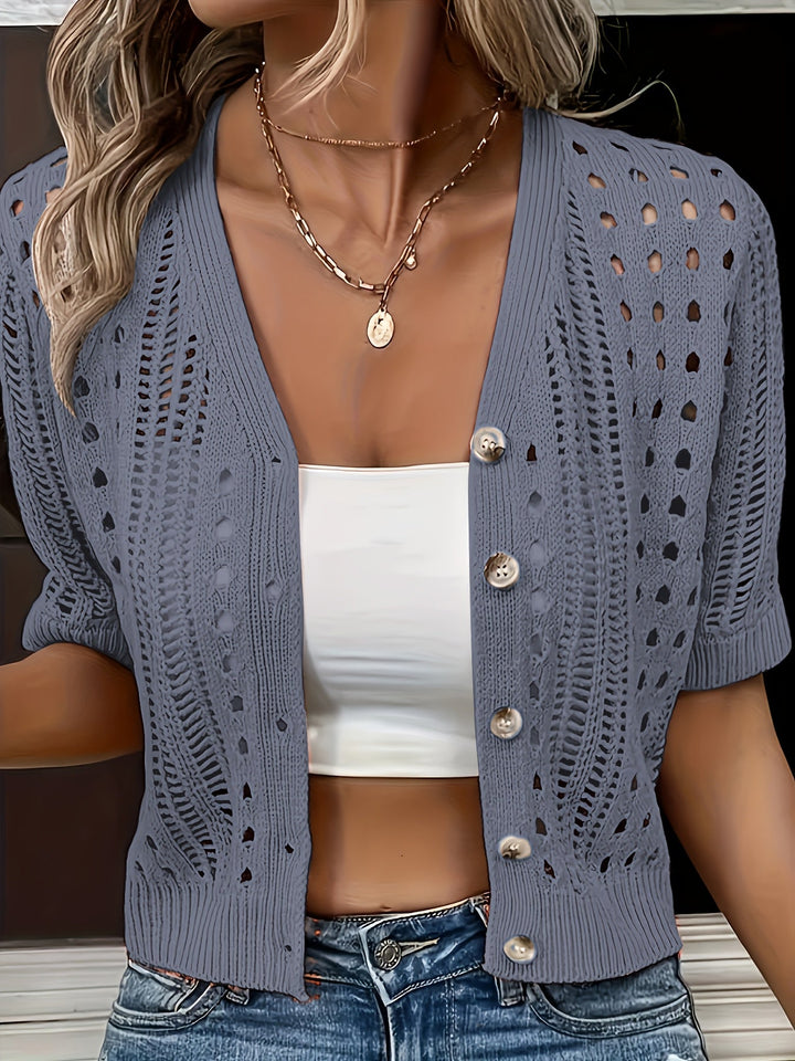 Sophie™ | Elegant V‑Neck Knitted Cardigan