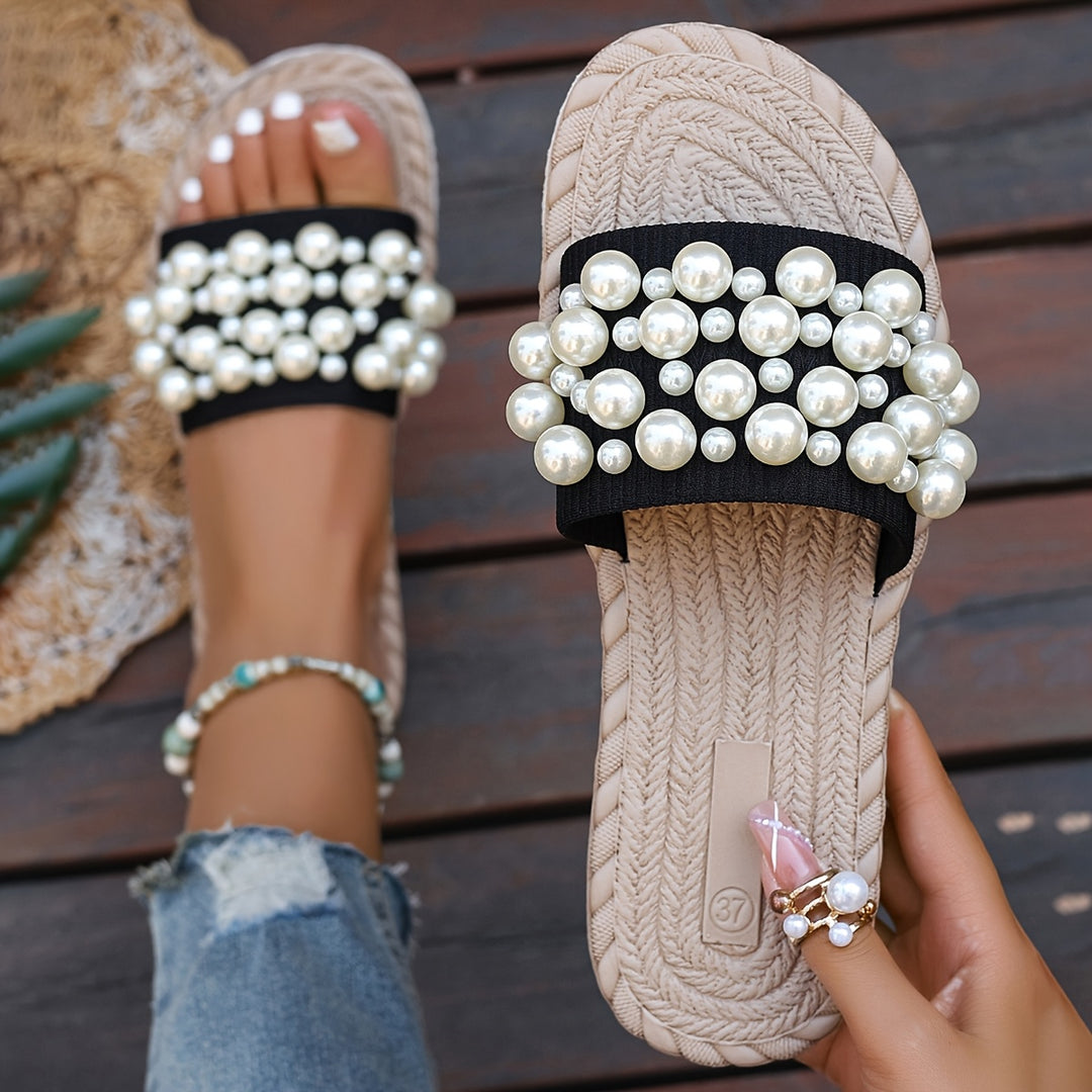 Claire™ | Lightweight Pearl Slide Sandals