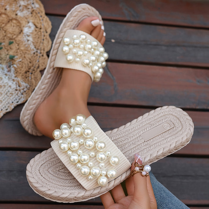 Claire™ | Lightweight Pearl Slide Sandals