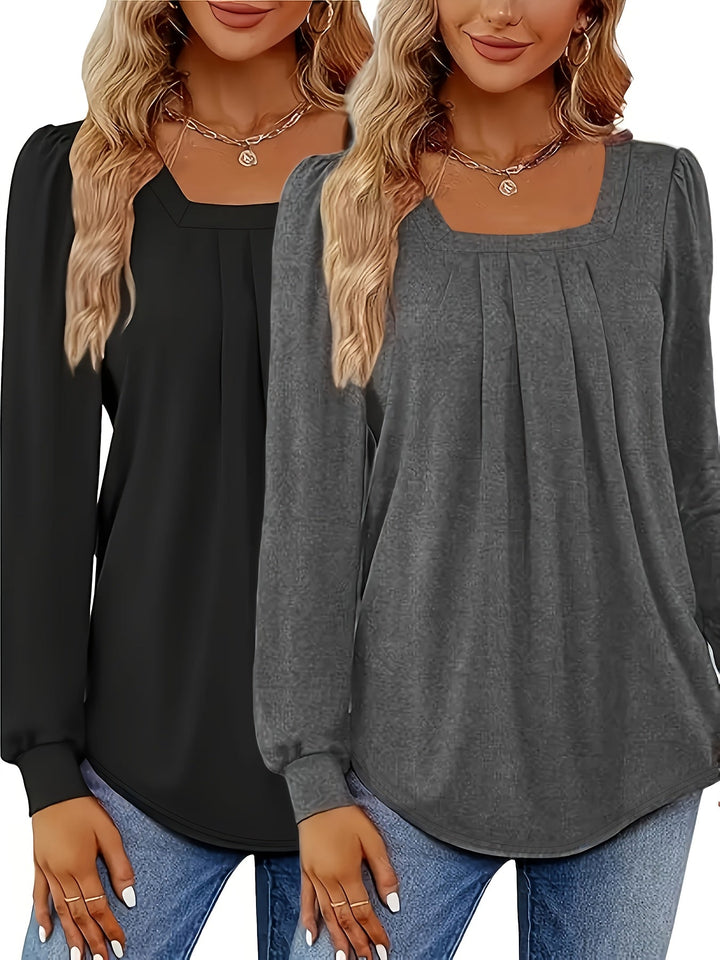 Vivian™ | Soft Long‑Sleeve Blouse