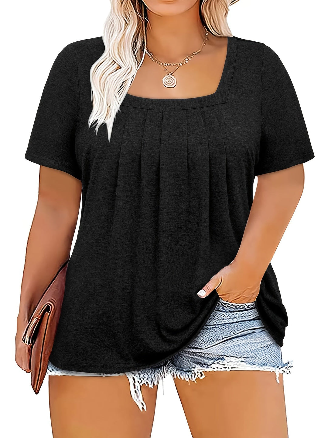 Sophia™ | Elegant Square‑Neck Top