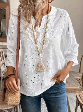 Eunice | Tailored White Blouse